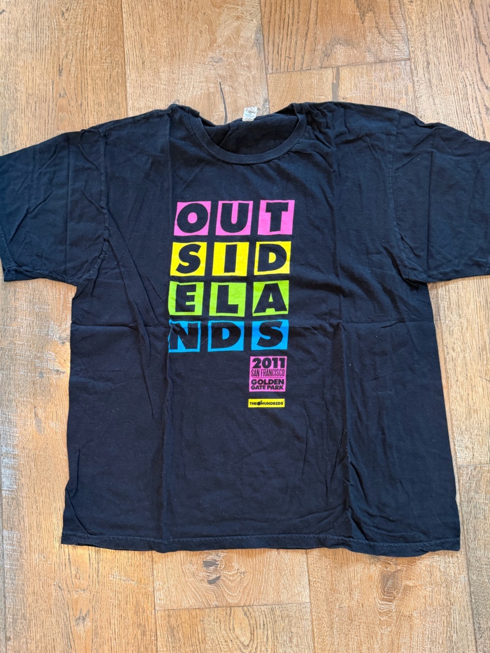 Men’s Black 'Outside Lands' Graphic Tee - Neon Print